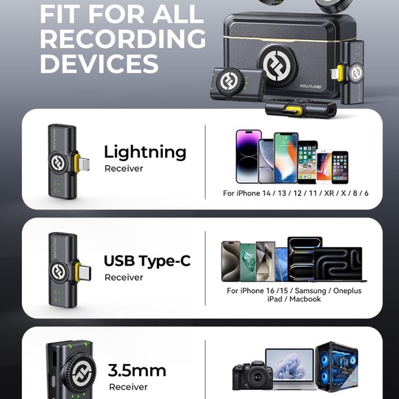 Hollyland Lavalier Wireless Microphone System - Picture 3 of 5